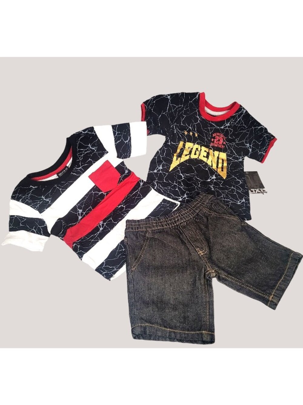 Quad Seven Toddler Boys 3-Piece Outfit Set Size 24M 100% Cotton
